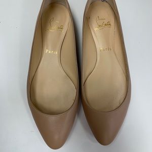 Christian Louboutin Tan Flats